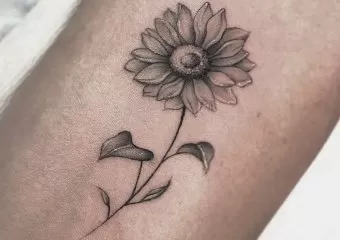 Skull and Lotus Tattoo