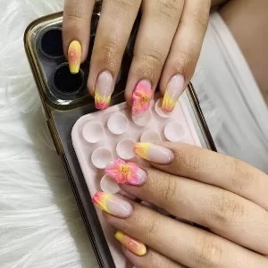 Pink Beauty Lashes and Nails